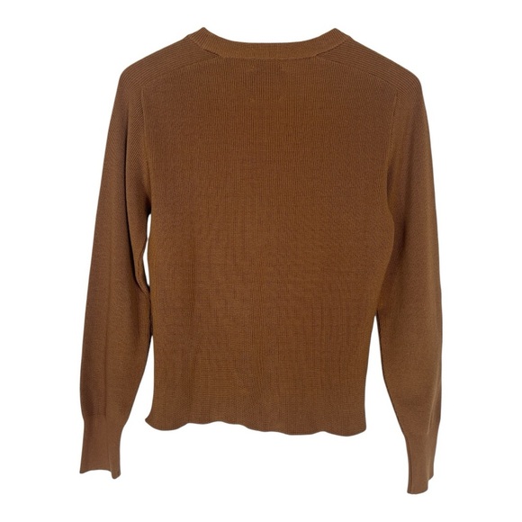 United Tokyo Knitwear Sz Small Sweater Brown Crew Neck - Picture 2 of 8